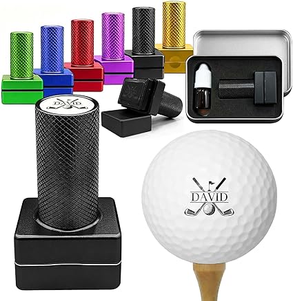 Lihome Golf Ball Stamp Personalized - Reusable & Waterproof Golfing Stamper - Ideal Gift for Golfers, Dads, Retirement, Durable Custom Golf Accessory for Father’s Day, Christmas & Birthday